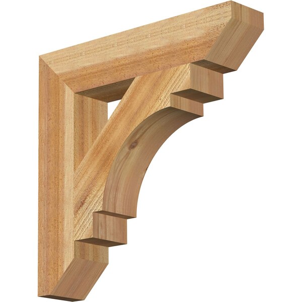 Ekena Millwork Merced Slat Rough Sawn Bracket, Western Red Cedar, 4"W x 20"D x 20"H BKT04X20X20MRC06RWR - main